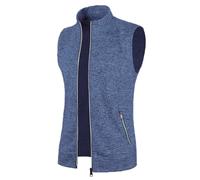 Weste Herren Sportlich Westen Elegant Ärmellos Weste Strickweste Fleeceweste Arbeitsweste Stehkragen Ärmellos Cardigan aus Baumwolle Winterweste Vest Sportweste Gefüttert Plüsch Einfarbig Stretch