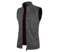 Weste Herren Sportlich Westen Elegant Ärmellos Weste Strickweste Fleeceweste Arbeitsweste Stehkragen Ärmellos Cardigan aus Baumwolle Winterweste Vest Sportweste Gefüttert Plüsch Einfarbig Stretch