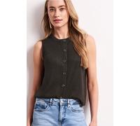 Stricktop STREET ONE, Damen, Gr. 36, espresso braun, Jersey, Obermaterial: 53% Polyester, 46% Viskose, 1% metallisierte Fasern, unifarben, regular fit hüftlang, Rundhals, Tops Stricktop, mit Glitzerde
