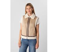 Weste in Lammfelloptik braun L