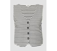 Weste mit Strukturstreifen 42 creme|schwarz 2166329.02H2.42