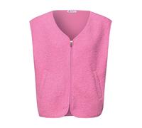 Weste mit V-Neck aus Teddy-Material Rosa 44