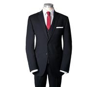 Roy Robson Baukasten-Weste Herren Regular Fit Schurwolle schwarz, 60