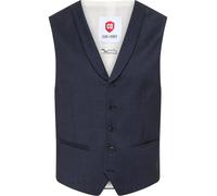 CG Weste Herren Slim Fit Haifischkragen Schurwoll-Stretch blau, 110