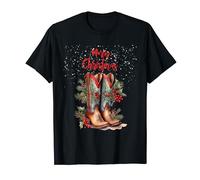 Western Cowboys, Weihnachten und Cowboystiefel T-Shirt