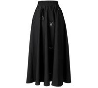 Western Kleidung Damen: Grün Cosplay Große Größen Gothic Rock Rock Lang Kurz Hohe Taille Retro Gothic Kleidung Steampunk Rock Plisseerock Halloween 5XL Victorian Vokuhila Rock Goth Skirt