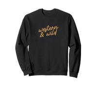 Western & Wild, minimalistische südwesteuropäische Schrift Sweatshirt
