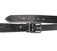 Westerngürtel Hosengürtel Ledergürtel mit floralem Design 100 cm schwarz