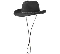 Westernhut mit Kinnband by Lipodo schwarz XL (60-61 cm)