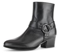 Westernstiefelette GABOR "St. Tropez", Damen, Gr. 36, schwarz, Kalbsleder, unifarben, Schuhe Westernstiefelette, Blockabsatz, Cowboystiefelette, Boots in bequemer Weite G (= weit) (12673940-36)
