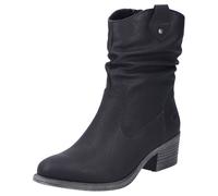 Westernstiefelette RIEKER, Damen, Gr. 38, schwarz, Lederimitat, Schuhe, Cowboyboots, slouchy Schaft, Blockabsatz, mit Innen-Reißverschluss (46288421-38) schwarz
