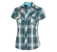 Westernwear-Shop Stars & Stripes Damen Westernbluse Josie Edition Damen Westernhemd Westernkleidung Westernshirt Westernoberteil Westernoutfit f??r Frauen (XXX-Large) Blau