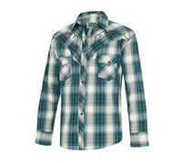 Westernwear-Shop Stars & Stripes Herren Western-Karohemd Jeff Westernkleidung Westernbekleidung Westernhemd Westernshirt (XXX-Large) Blau