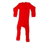 Westernwear Western Long John Cowboy Baumwoll-Unterw??sche versch. Farben - einteilig mit Ges??? Schlitz (Rot, XL)