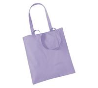 Westford Mill Einkaufstasche WM101 Baumwolle, lange Griffe, 38 x 42 cm, Lavendel