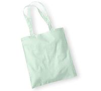 Westford Mill Einkaufstasche WM101 Bag for Life, Baumwolle, lange Henkel, Pastel Mint, 38 x 42 cm