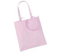 WM101 Westford Mill Bag for Life - Long Handles Pastel Pink 38 x 42 cm