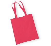 Westford Mill Baumwoll-Tragetasche mit langen Henkeln – Himbeerrosa, 38 x 42 cm, One