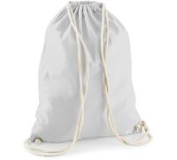 WM110 Westford Mill Turnbeutel aus Baumwolle Light Grey 37 x 46 cm