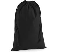 Westford Mill Baumwollbeutel Sportbeutel W216 black M (31 x 48 cm)
