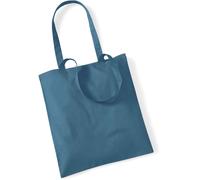 WM101 Westford Mill Bag for Life - Long Handles Airforce Blue 38 x 42 cm
