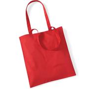 Westford Mill Baumwolltasche 'Bag for Life' Einkaufstasche W101 bright red 38 x 42 cm