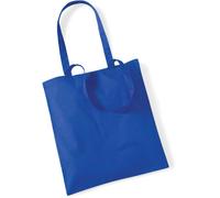 WM101 Westford Mill Einkaufstasche aus Baumwolle Bright Royal 38 x 42 cm