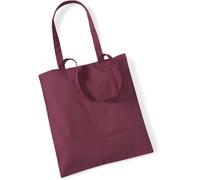 Westford Mill Einkaufstasche Bag for Life aus Baumwolle Langgriffe 42 x 38 cm Burgund