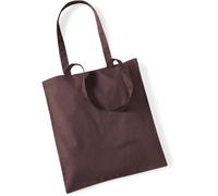 WM101 Westford Mill Einkaufstasche aus Baumwolle Chocolate 38 x 42 cm