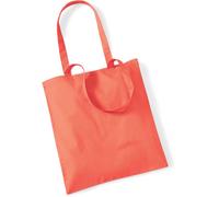 Westford Mill – Baumwoll-Tragetasche Bag For Life – lange Henkel – 38 x 42 cm – Coral