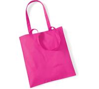 WM101 Westford Mill Einkaufstasche aus Baumwolle Fuchsia 38 x 42 cm