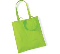 WM101 Westford Mill Einkaufstasche aus Baumwolle Lime Green 38 x 42 cm