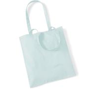 Westford Mill Einkaufstasche WM101 Bag for Life, Baumwolle, lange Henkel, Pastel Mint, 38 x 42 cm
