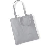Westford Mill Baumwoll-Einkaufstasche WM101 Bag for Life mit langen Henkeln Pure Grey 38 x 42 cm