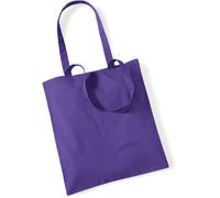 Westford Mill Einkaufstasche WM101 Baumwolle Lange Griffe Lila 38 x 42 cm