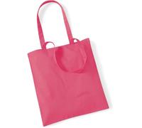 Westford Mill Baumwoll-Tragetasche mit langen Henkeln – Himbeerrosa, 38 x 42 cm, One