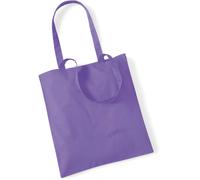 Westford Mill - Baumwoll-Tragetasche mit langen Henkeln / Violet, One