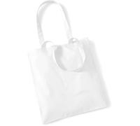 WM101 Westford Mill Einkaufstasche aus Baumwolle White 38 x 42 cm