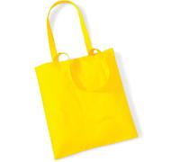 WM101 Westford Mill Einkaufstasche aus Baumwolle Yellow 38 x 42 cm