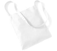 Westford Mill Baumwolltasche mit langem Henkel Einkaufstasche W107 white 34 x 40 cm