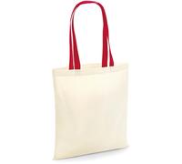 Westford Mill Baumwolltasche W101C natural/classic red 38 x 42 cm