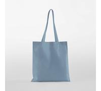 Westford Mill Baumwolltaschen Einkaufstaschen mit langen Henkel Blau (Dusty)