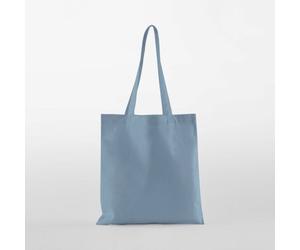 Westford Mill Baumwolltaschen Einkaufstaschen mit langen Henkel Blau (Dusty)