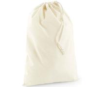 Westford Mill Beutel Tasche Wäschesack XXS - XL Recycelte Baumwolle Cotton Stuff Bag Natur M (30 x 45 cm)