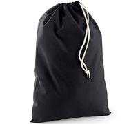 Westford Mill Beutel Tasche Wäschesack XXS - XL Recycelte Baumwolle Cotton Stuff Bag Schwarz XS (14 x 20 cm)
