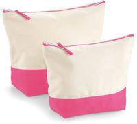 Westford Mill Canvas Accessoires Tasche Kulturbeutel W544 natural/true pink M (19 x 18 x 9 cm)