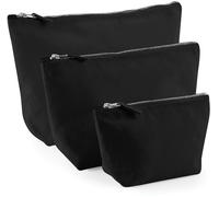 Westford Mill Kulturtasche WM540 Canvas (Segeltuch) mit Metall-Reißverschluss L Schwarz