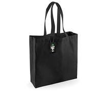 Westford Mill Classic Shopper (Fairtrade Baumwolle), Farbe:Black, Größe:39 x 42 x 13 cm