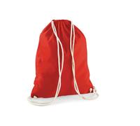 WM110 Westford Mill Turnbeutel aus Baumwolle Bright Red 37 x 46 cm