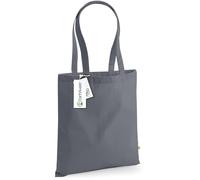 WM801 Westford Mill Einkaufstasche aus Bio-Baumwolle Graphite Grey 38 x 42 cm